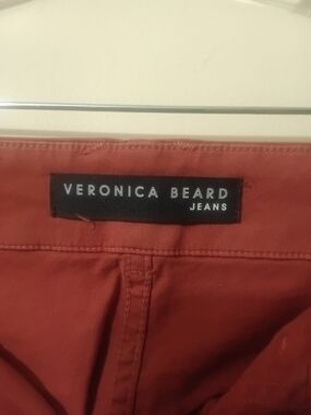 Veronica Beard Arya Straight High Rise Jeans - Burnt Orange